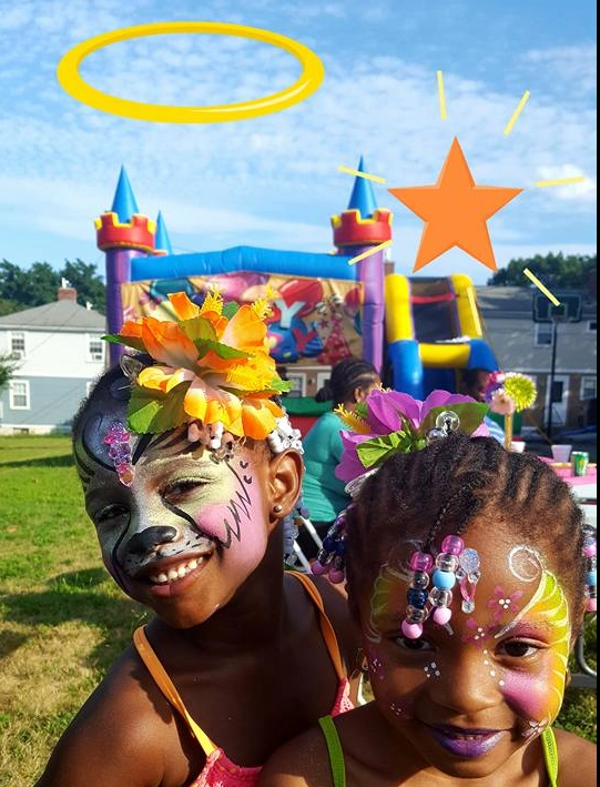 Butterfly and fox face painting designs
