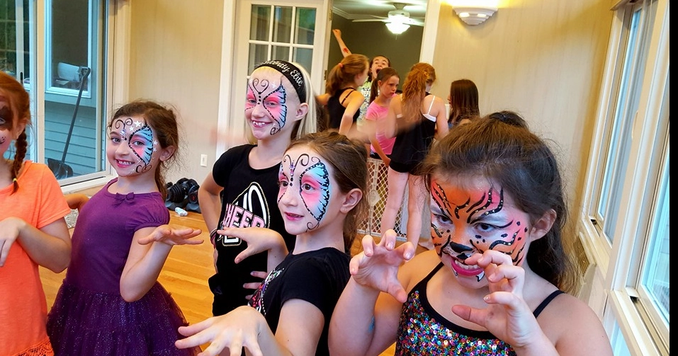 Butterfly face painting design