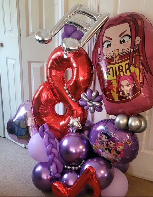 K-pop themed balloon bouquet